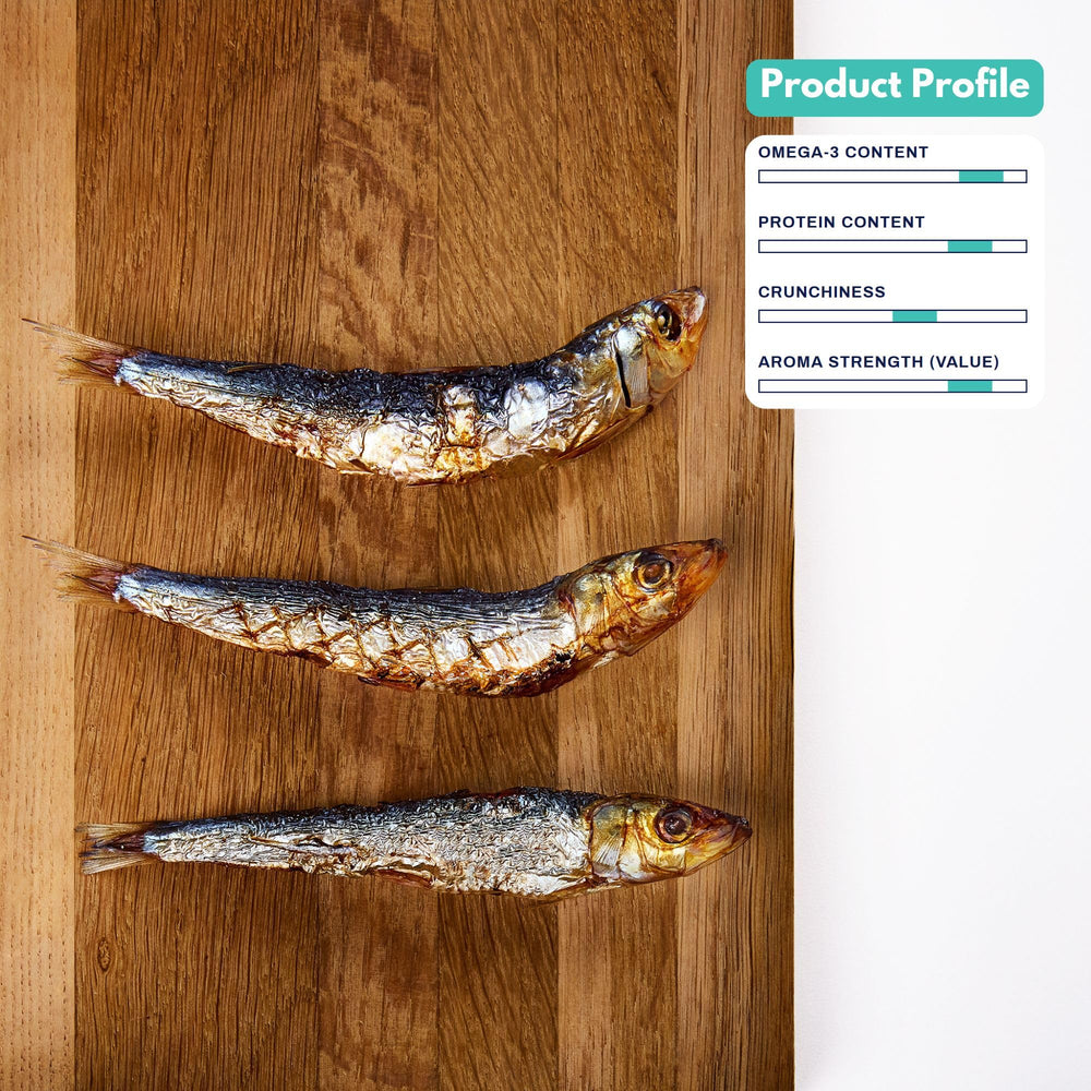 ALFIE'S TREATOS sardinas crujientes enteras para premios sabrosos