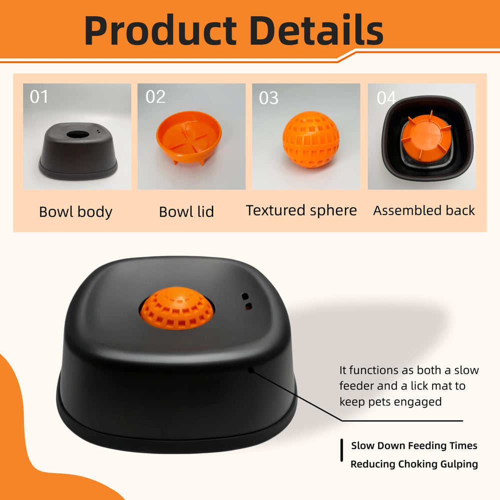Alimentador lento para perros con líquidos, diseño libre de BPA para seguridad
