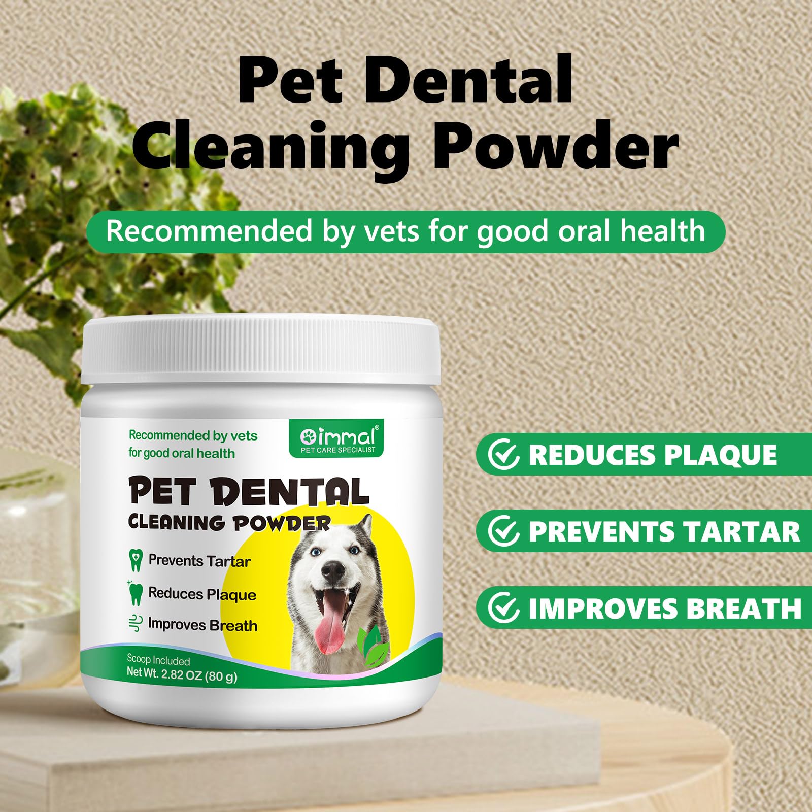 ALIVO aliento fresco para perro gracias al polvo dental.