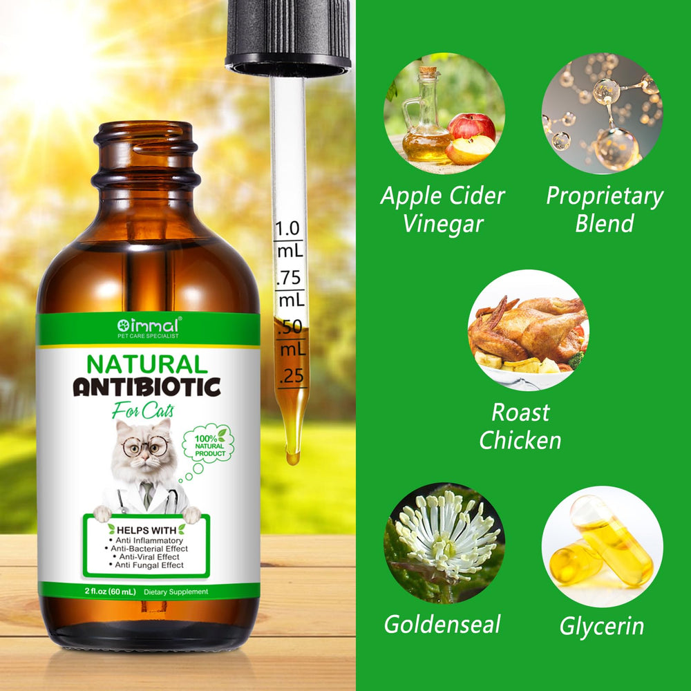 ALIVO ingredientes herbales en gotas, mezcla natural para el bienestar felino