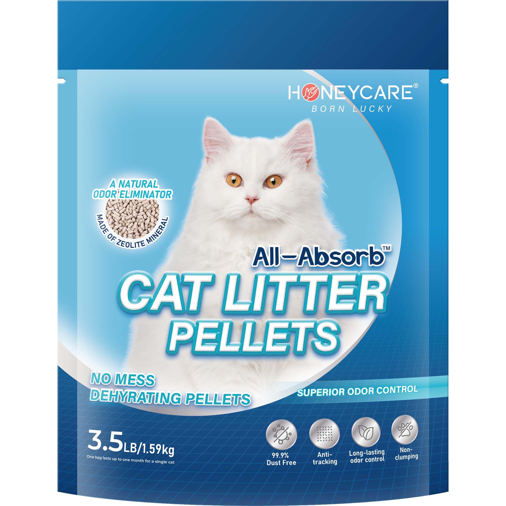All-Absorb HoneyCare: perlas de arena para gatos con control de olor prolongado.
