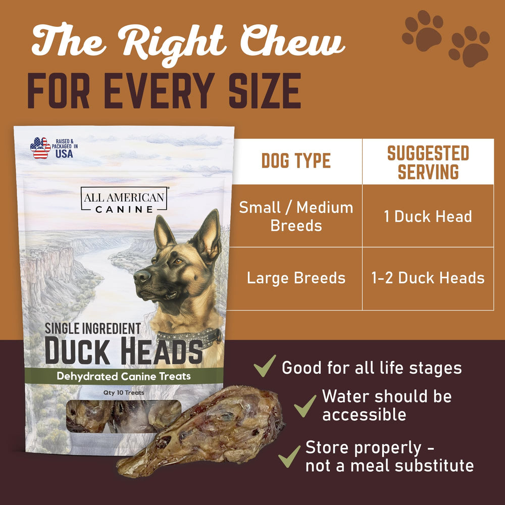 All American Canine, hecho en EEUU, recompensa de pato para entrenamiento diario.