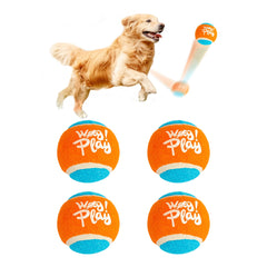All For Paws bolas de tenis 2.5 pulgadas para perros, fácil de localizar en césped y playa