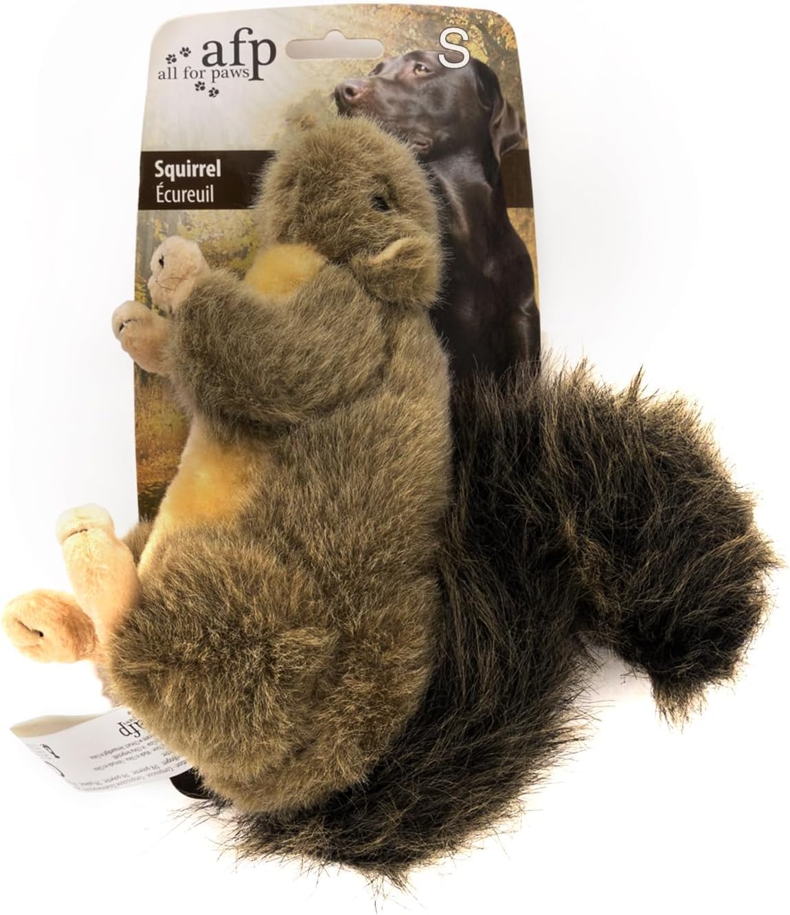 ALL FOR PAWS Juguete ardilla realista para perros, ideal para juego y entrenamiento