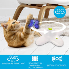 ALL FOR PAWS Juguete interactivo mariposa para gato, mantiene activo durante horas.