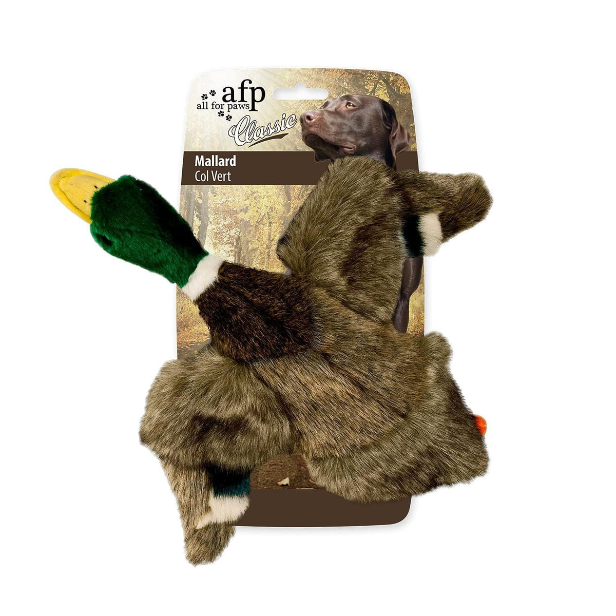 ALL FOR PAWS Patito Sonoro, juguete suave ideal para perros pequeños y juego tranquilo.
