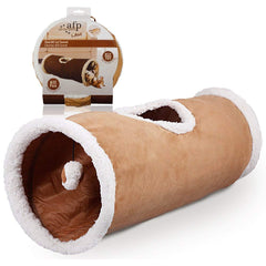 All For Paws tunel de gatos 25,6 pulgadas, plegable para juego interior.