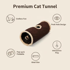 All For Paws tunel con material crujiente que estimula la curiosidad.