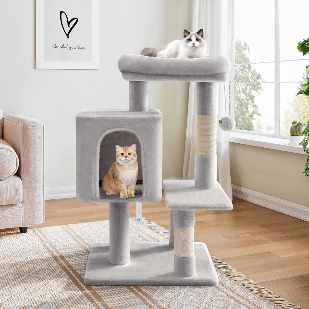 Allewie arbol gatero multicapa, espacio seguro para jugar dentro de casa.