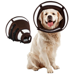 Cono Allroaring para perro grande en postoperatorio ofrece protección suave de heridas