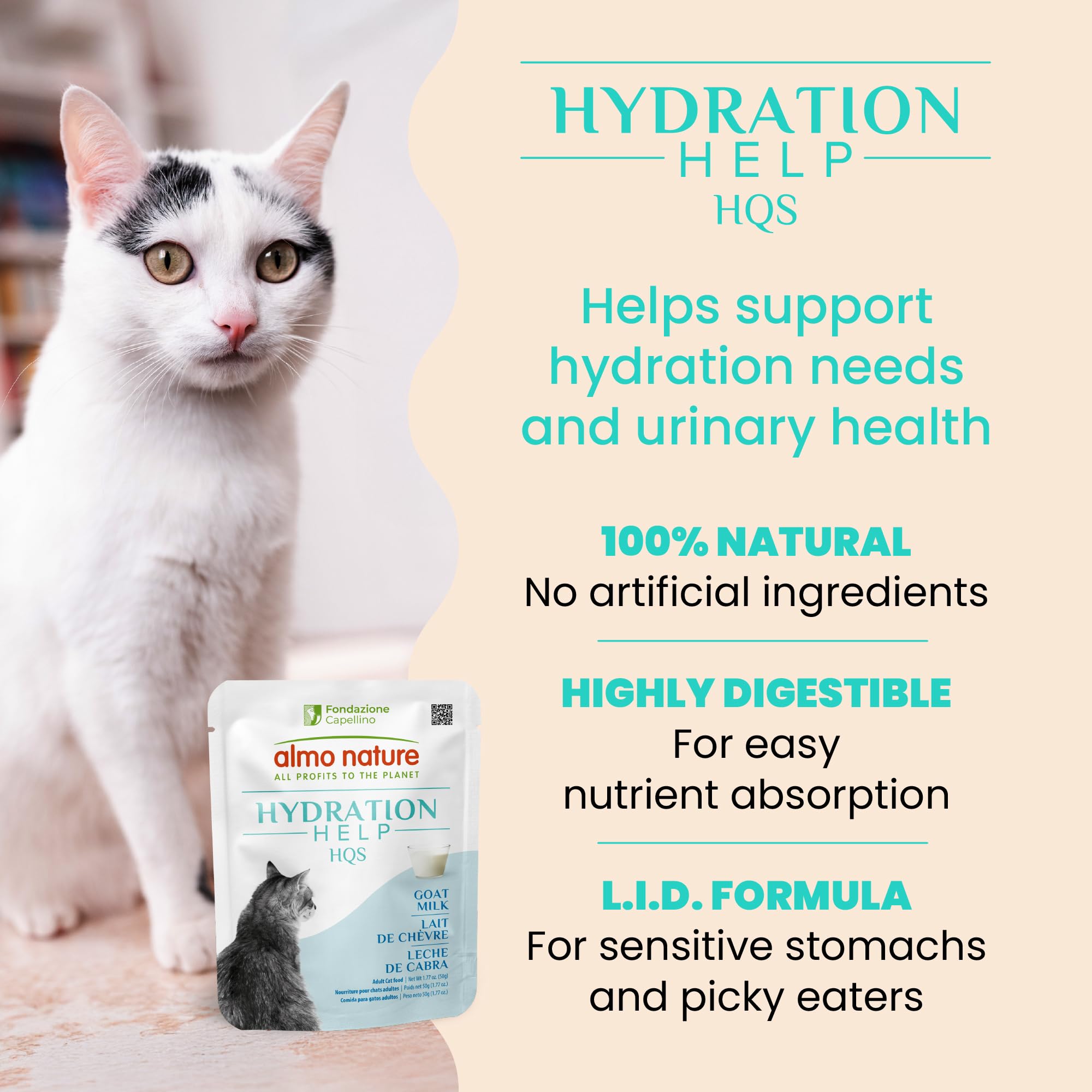 almo nature HQS: porciones en bolsa, sabor natural y digestión suave
