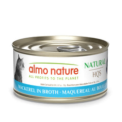 Almo Nature HQS Natural caballa en caldo – lata: proteína sabrosa para una digestión suave.
