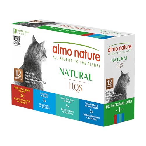 Almo Nature HQS Natural Cat Pack 2 con Caballa, sabor atractivo para gatos adultos