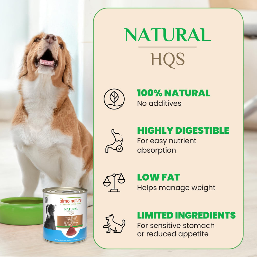 ALMO Nature HQS Natural, pack de 12 latas para conveniencia diaria y rotación de dietas.