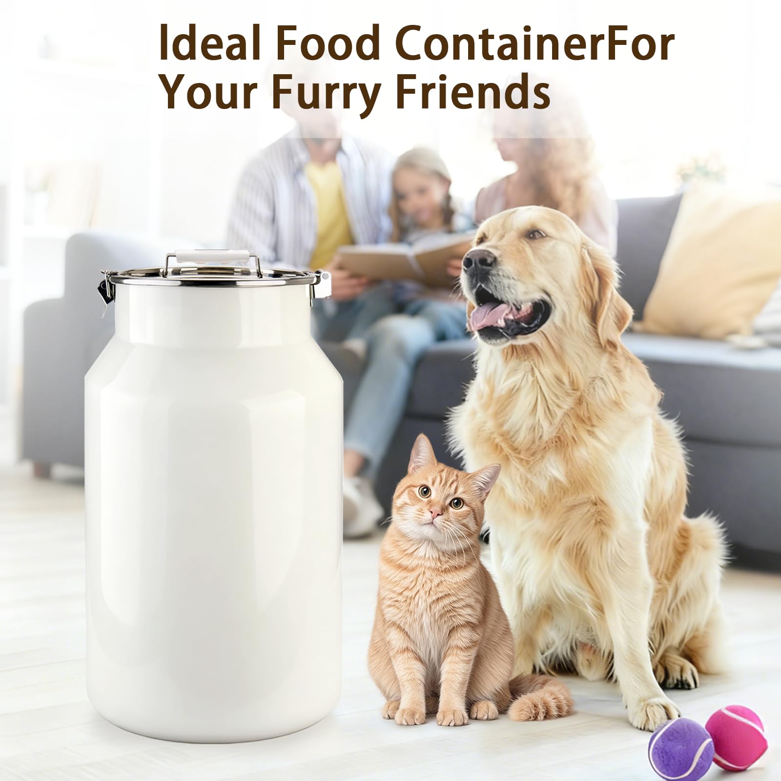 Aloxina gran capacidad 40lb 38qt ideal para hogares con varias mascotas.