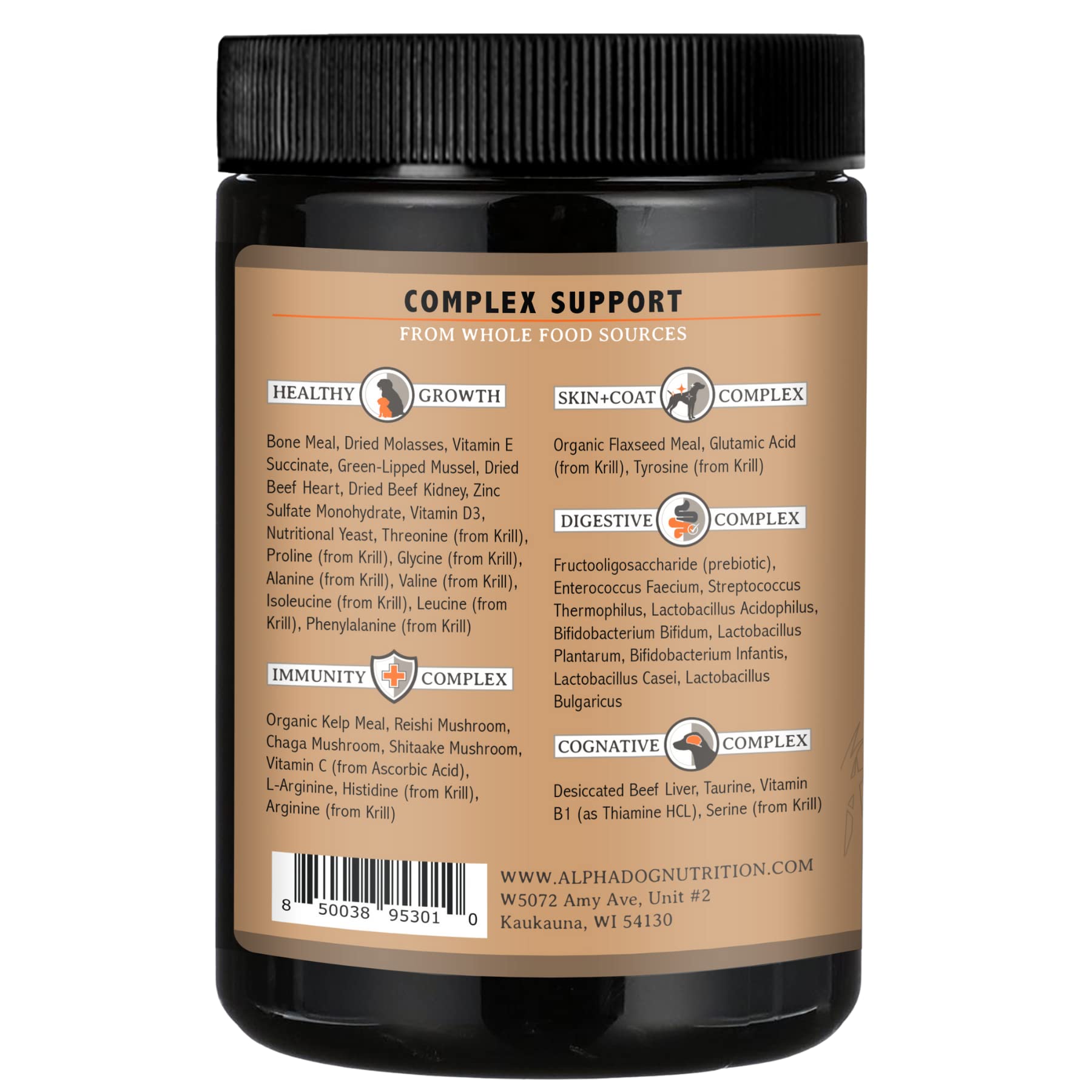 Alpha Dog OptiPup piel y pelaje: omega 3 para brillo y humedad natural.