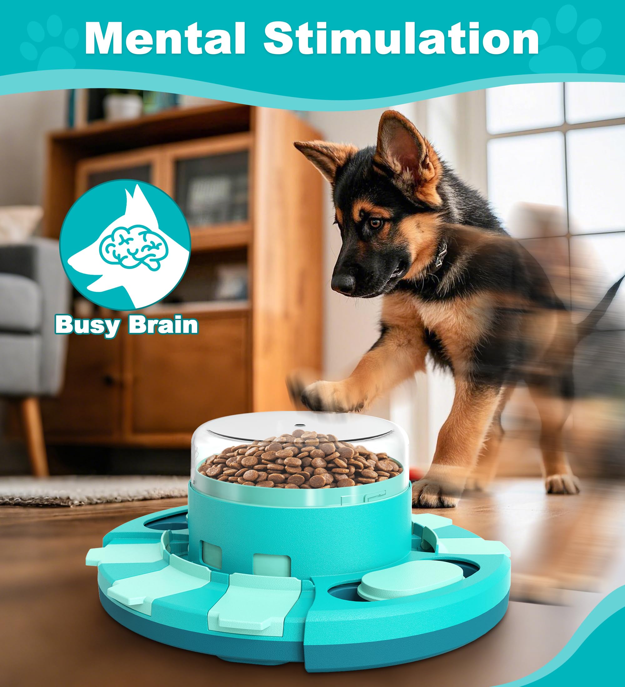 Aluckmao estimulación mental para perros, juego que mejora la concentración y descanso activo.