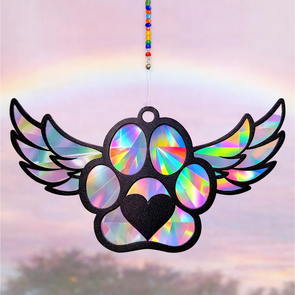 AlweizU Angel Patita Alas Luz: memorial que recuerda a tu perro con luz cálida.