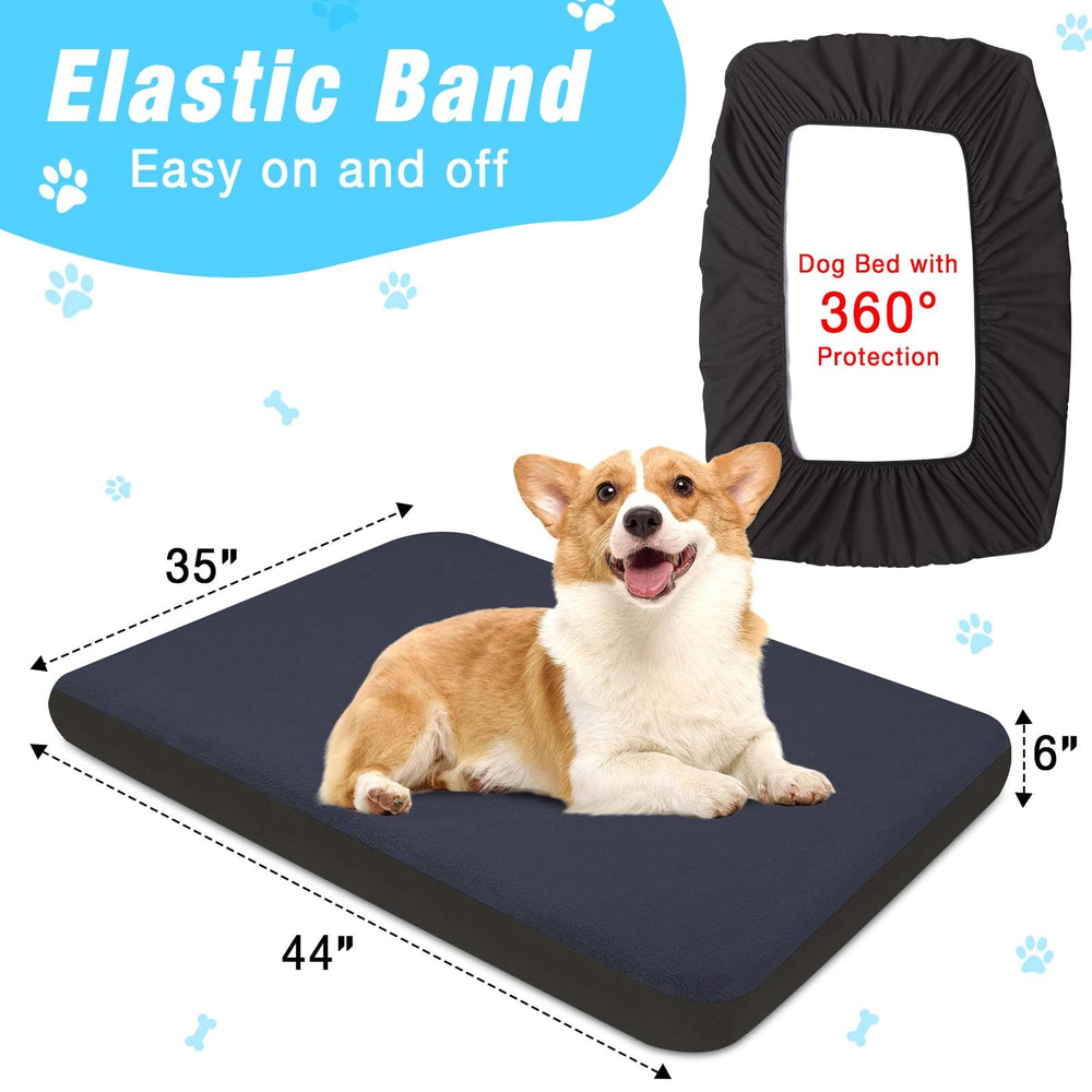 ALWZ-RDY pack de dos fundas para cama de perro azul 44x35, versátil y práctico.