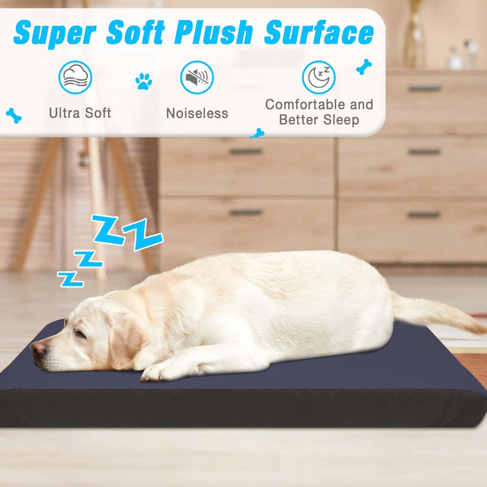 ALWZ-RDY funda de cama perro durable y lavable en azul 44x35, soporta uso diario.