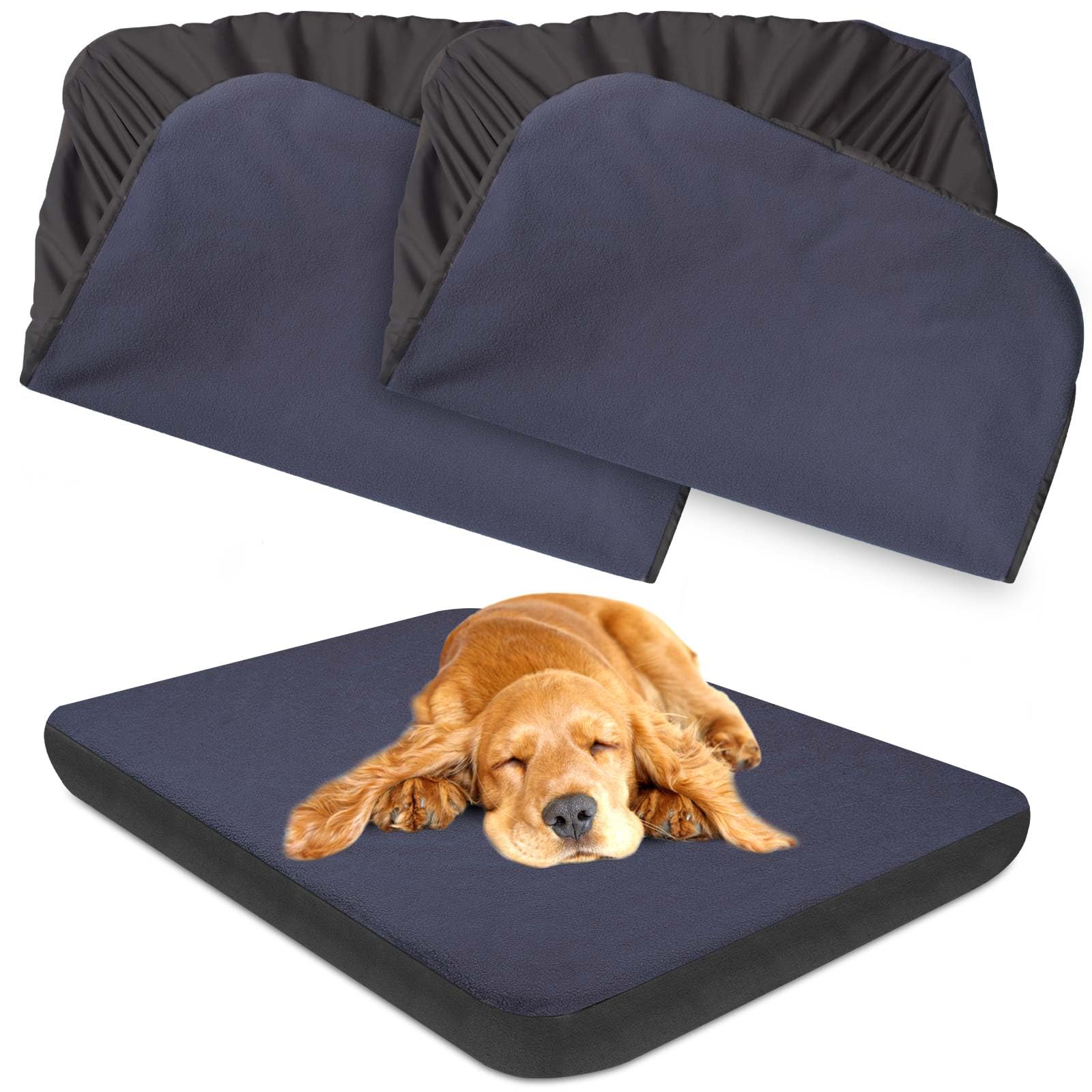 ALWZ-RDY funda impermeable para cama de perro en azul 44x35, protege contra filtraciones.
