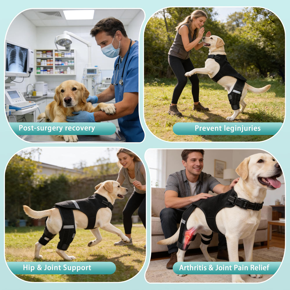 ALYBIT rodillera para perro uso diario: diseño ergonómico para confort.