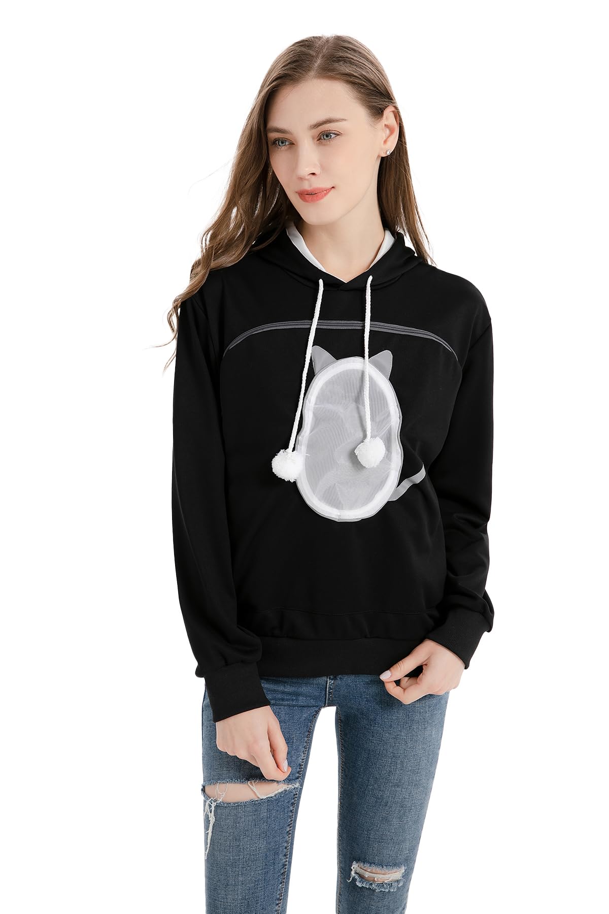ALYC sudadera capucha orejas-gato perfecta para paseos divertidos con tu mascota