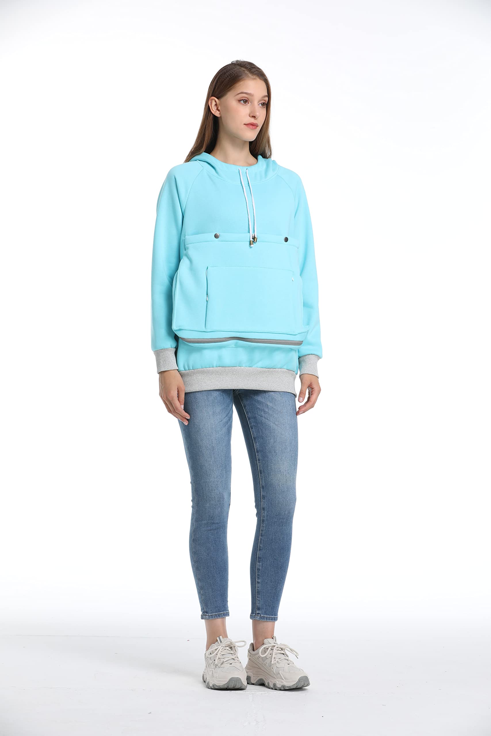 ALYC sudadera para paseos, mascota contigo en el bolsillo delantero
