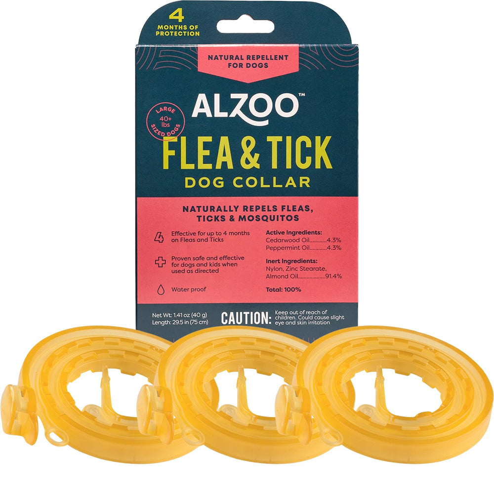 ALZOO collar antiparasitarios para perro con ajuste cómodo y protección prolongada