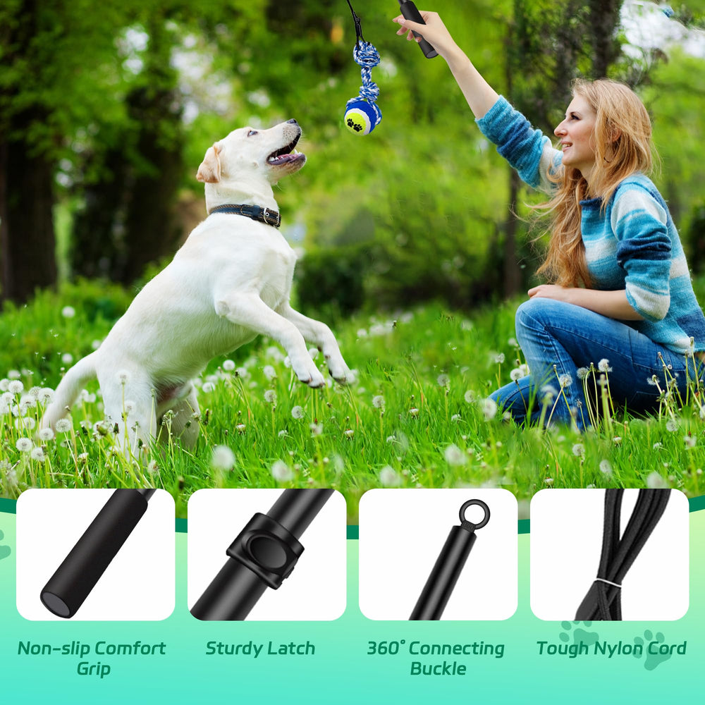 AmaCielo palo de coqueteo para perro plegable, fácil de transportar