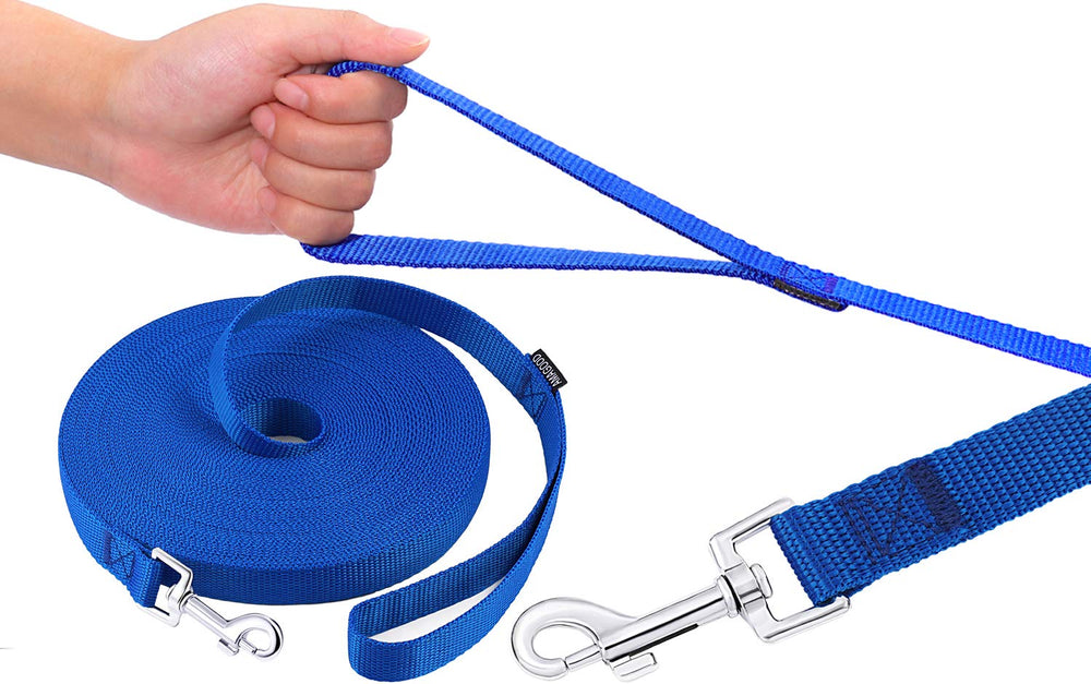 AmaGood correa larga azul para caminatas y camping, 20 pies, seguridad al aire libre.