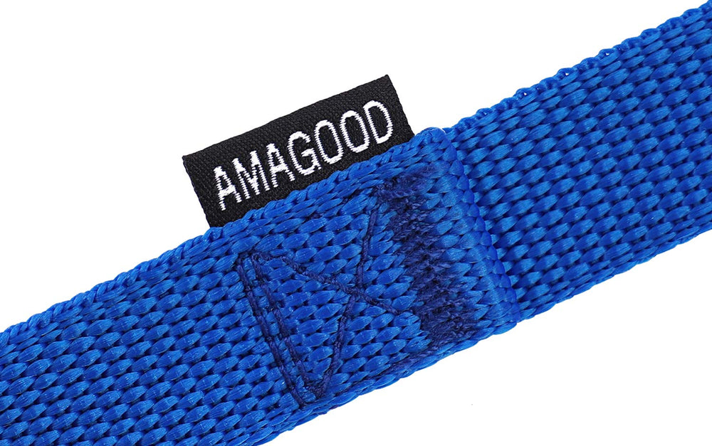 AmaGood correa azul resistente para climas variables, ideal para paseos y entrenamiento.
