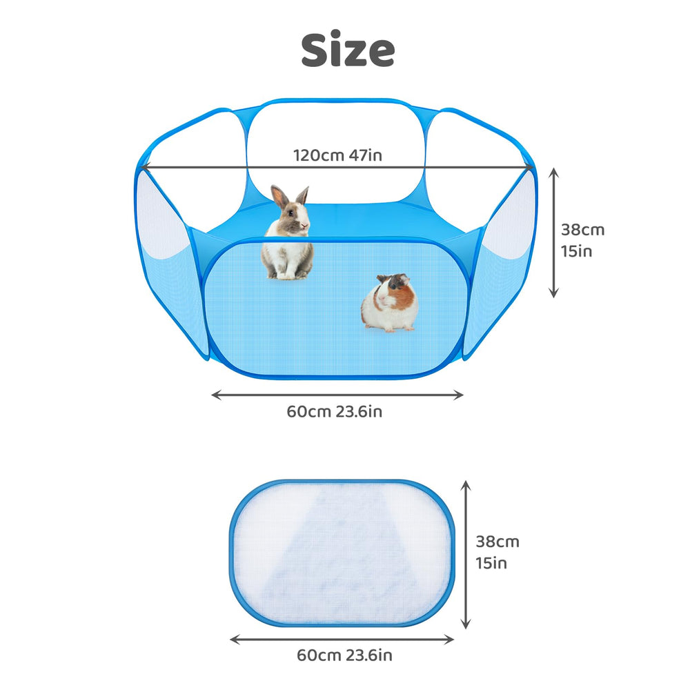 Amakunft tamaño 120x38 cm, superficie de juego amplia para pequeños animales.
