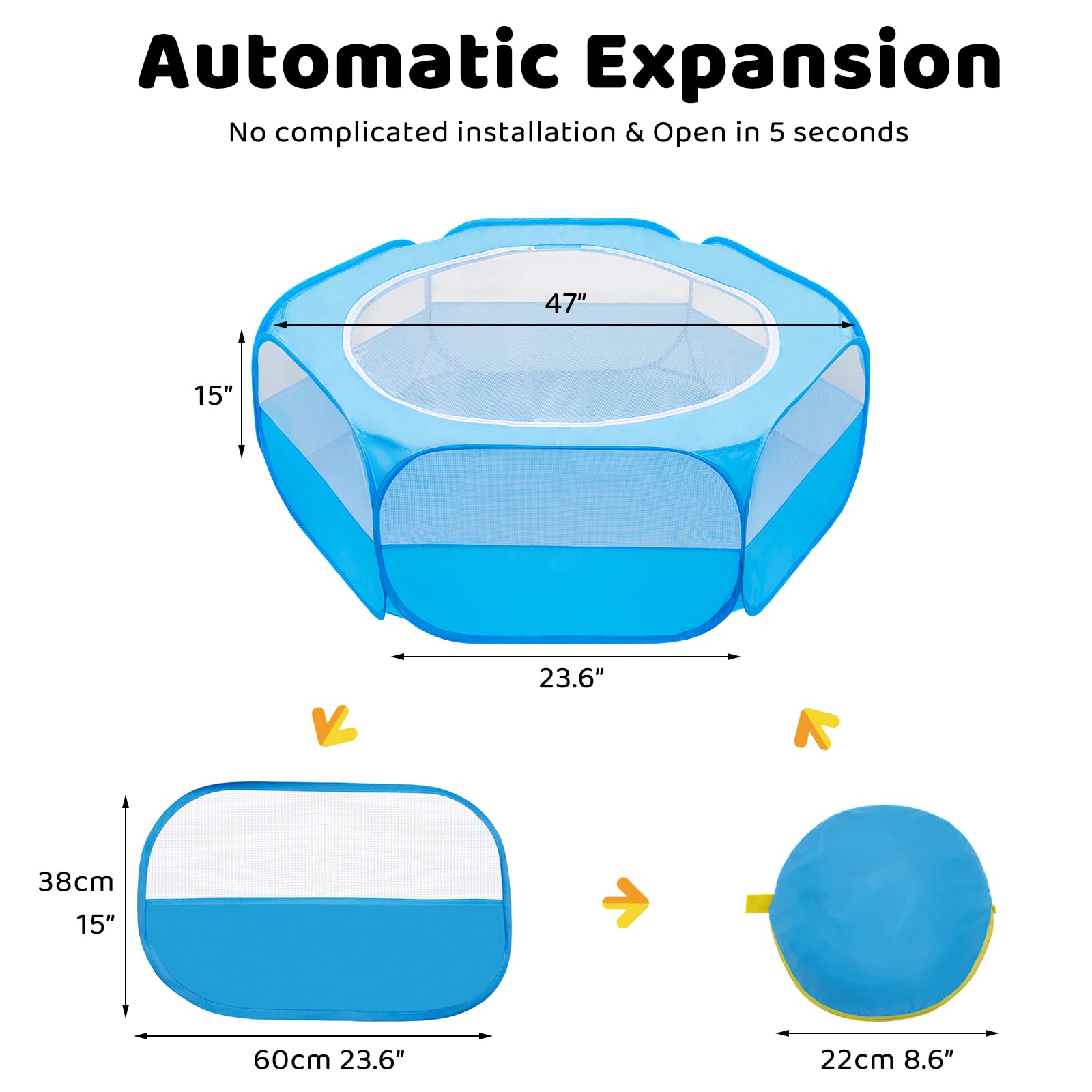 Amakunft Playpen ligero para transportar, ideal para salidas.