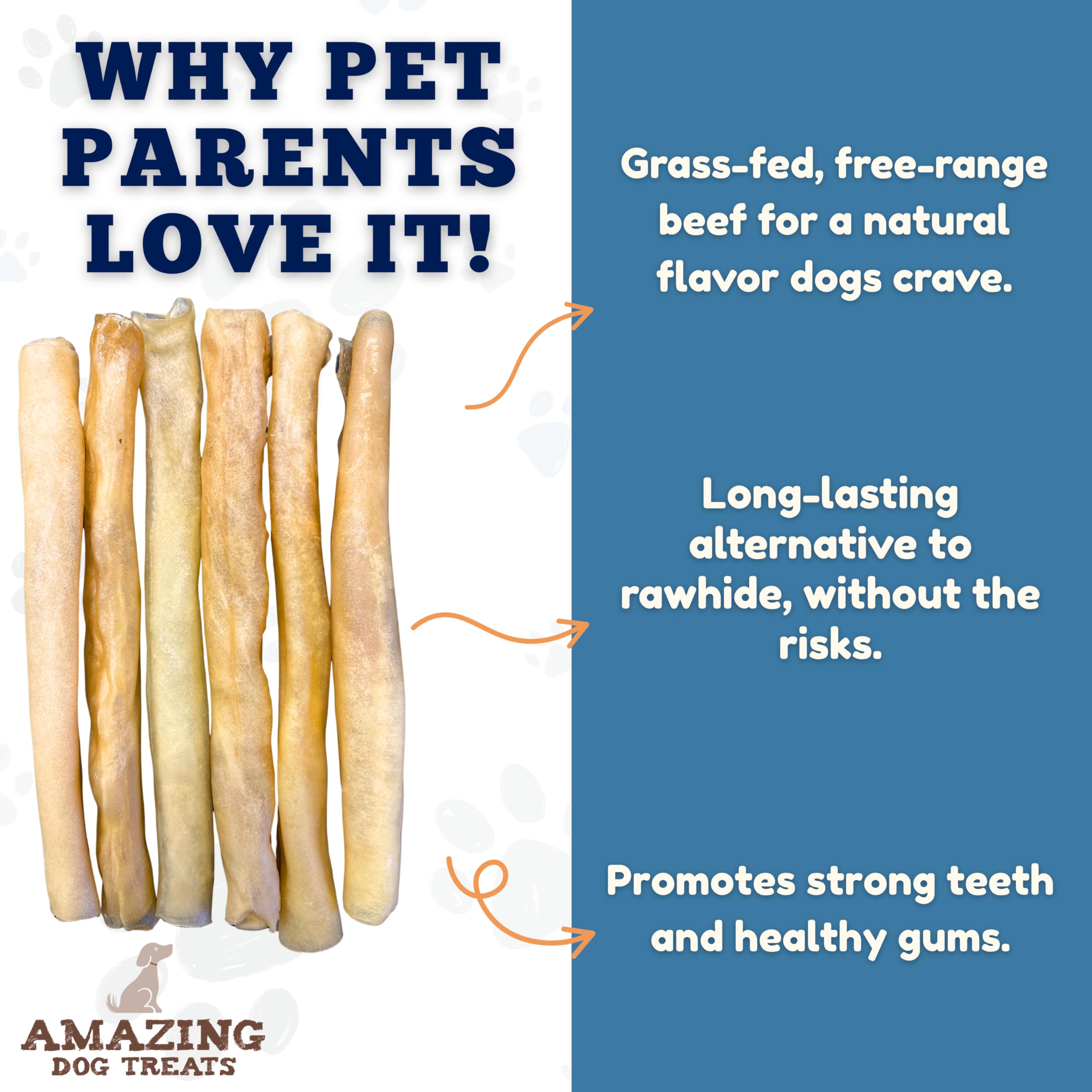 Carrillo de res, barra de 12 pulgadas de Amazing Dog Treats.
