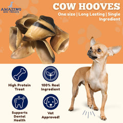 Amazing Dog Treats cascos de vaca, textura dura para masticar saludable