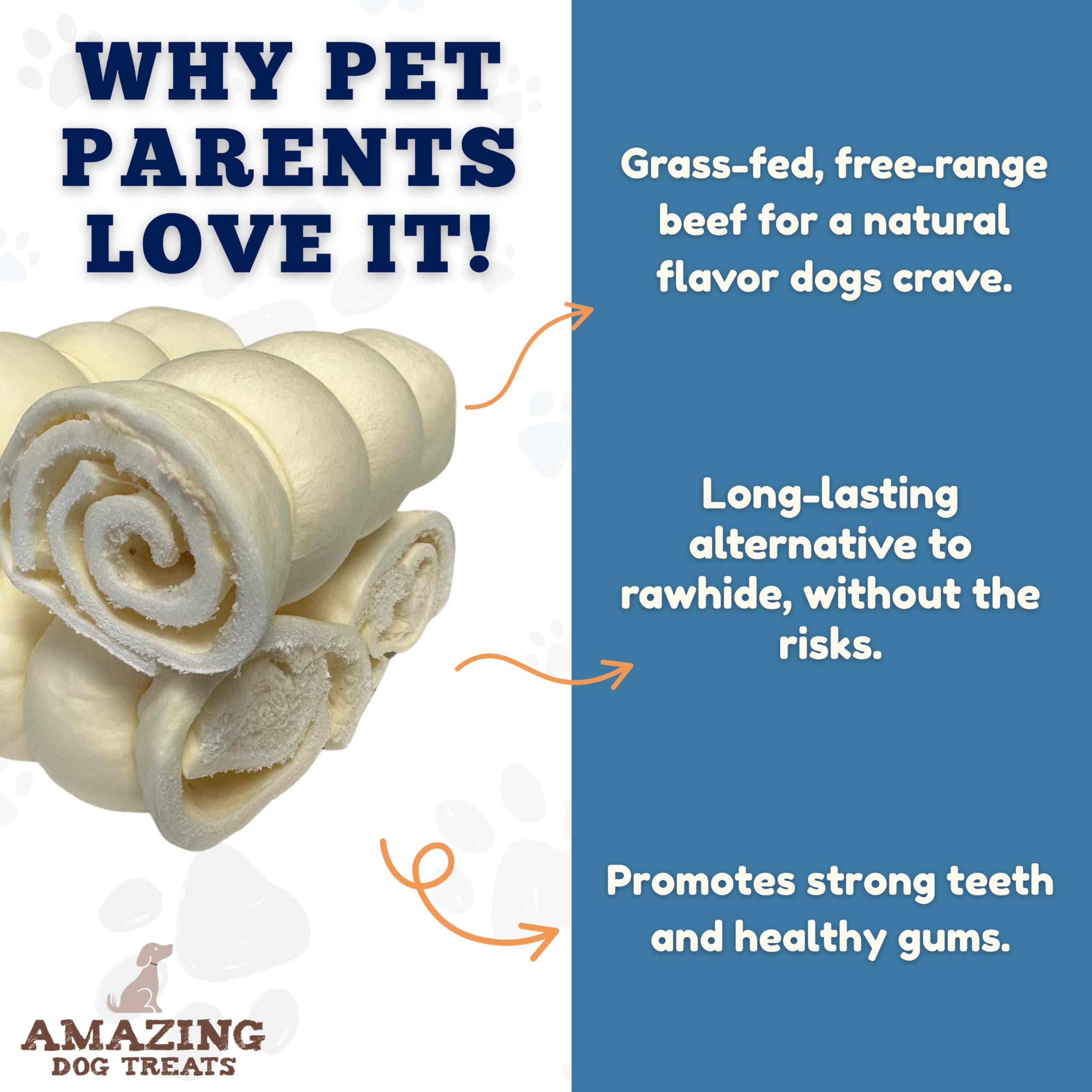 Amazing Dog Treats dientes sanos, ayuda a mantener la limpieza dental natural.