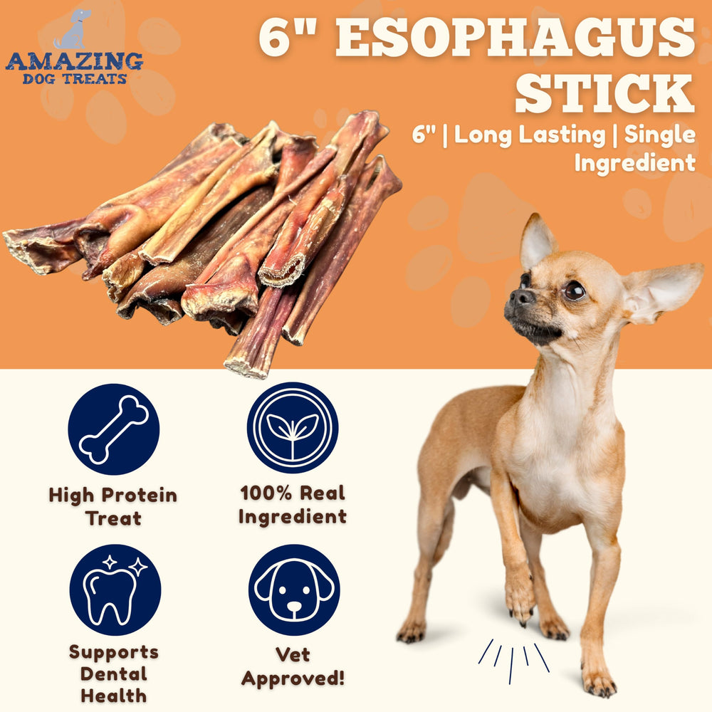 Amazing Dog Treats esofago de res, ideal como recompensa positiva y snack natural