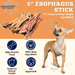 Amazing Dog Treats jerky esófago para perros de alta calidad para masticar.