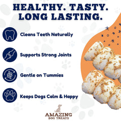 Amazing Dog Treats: rollos para dientes sanos con cachete de res