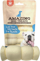 Amazing Dog Treats rollos-carrillera-res-5-6-pulgadas: snack duradero para masticadores fuertes.