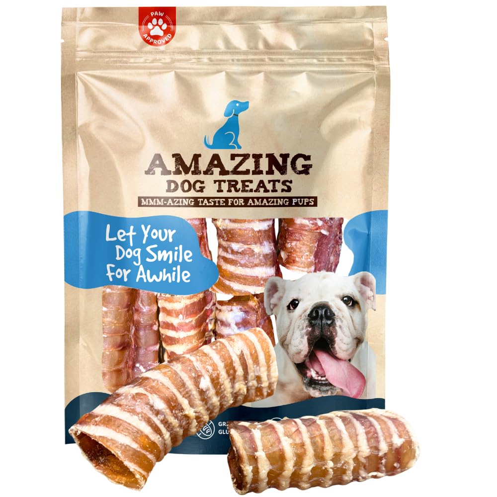Amazing Dog Treats: tráquea de res en envase de 25 piezas para entrenamiento