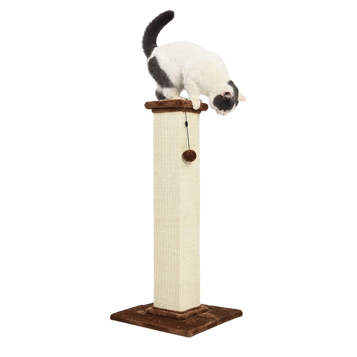 Amazon Basics base de madera estable para rascador de gatos.