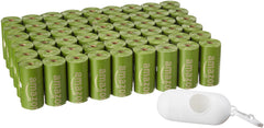 Amazon Basics bolsas para caca de perro con dispensador facilita recogida durante paseos.
