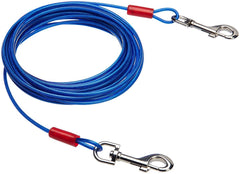 Amazon Basics cable de sujeción para perros, 25 pies, azul, ideal para exteriores.