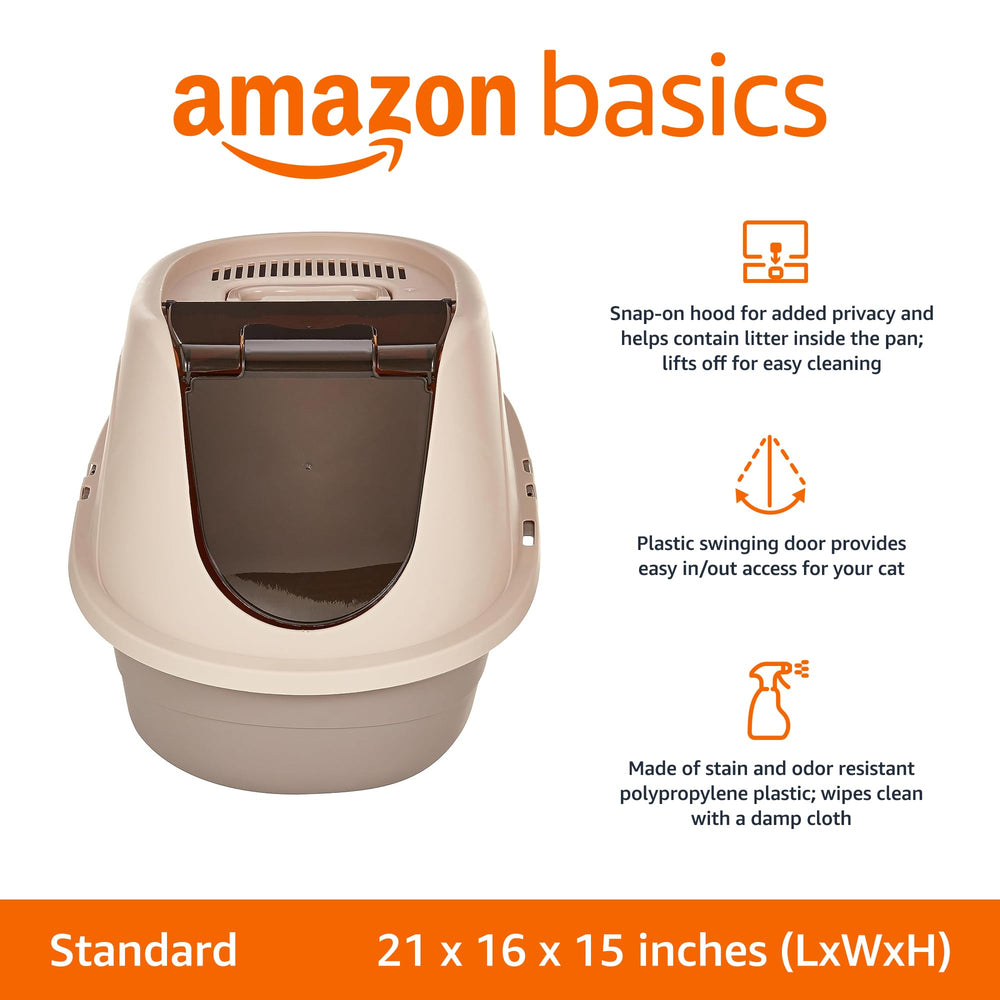 Amazon Basics caja de arena con puerta oscilante facilita acceso y mantiene limpio