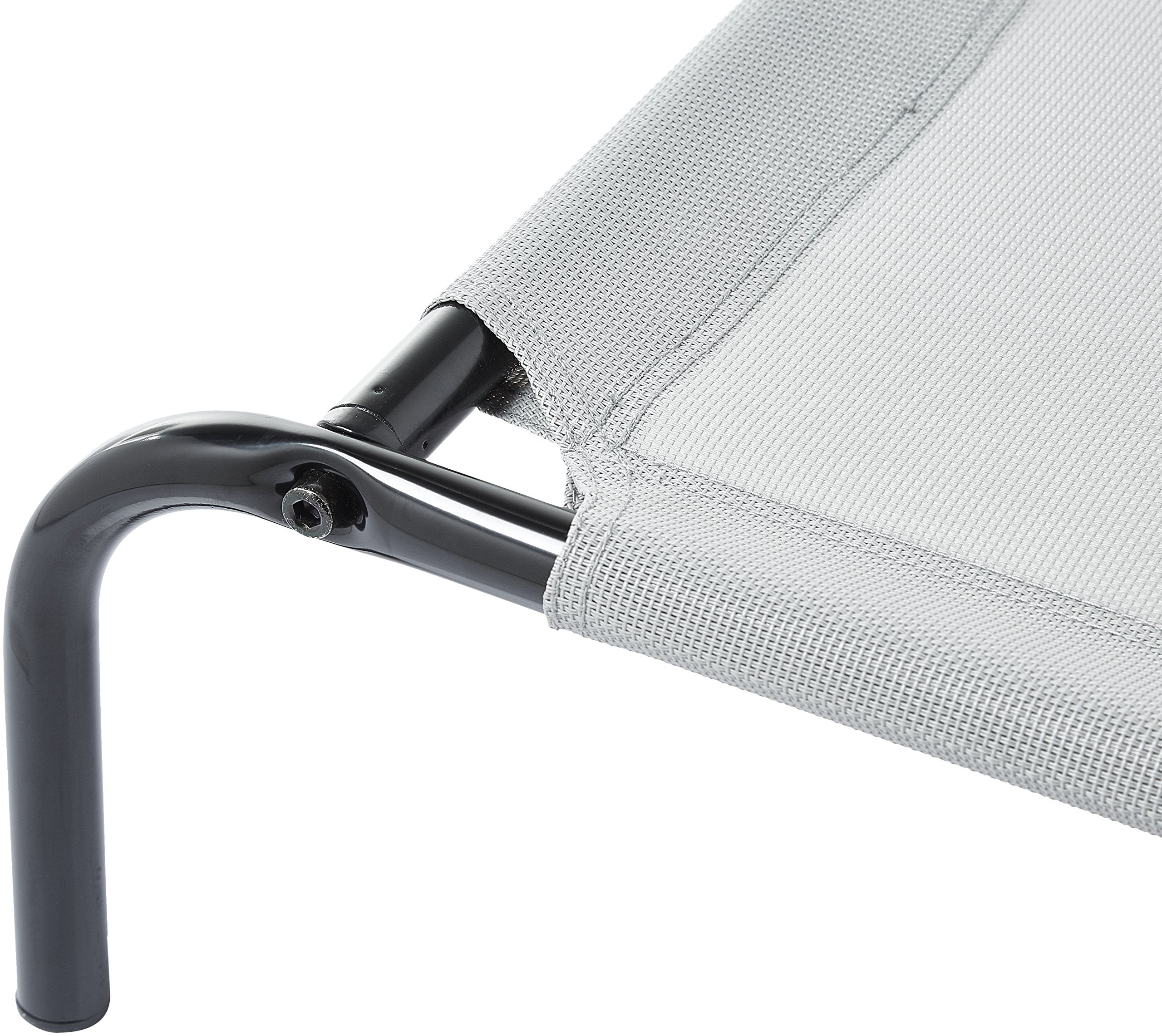 Amazon Basics cama perro elevada dimensiones 60x37x9 pulgadas para espacios amplios.