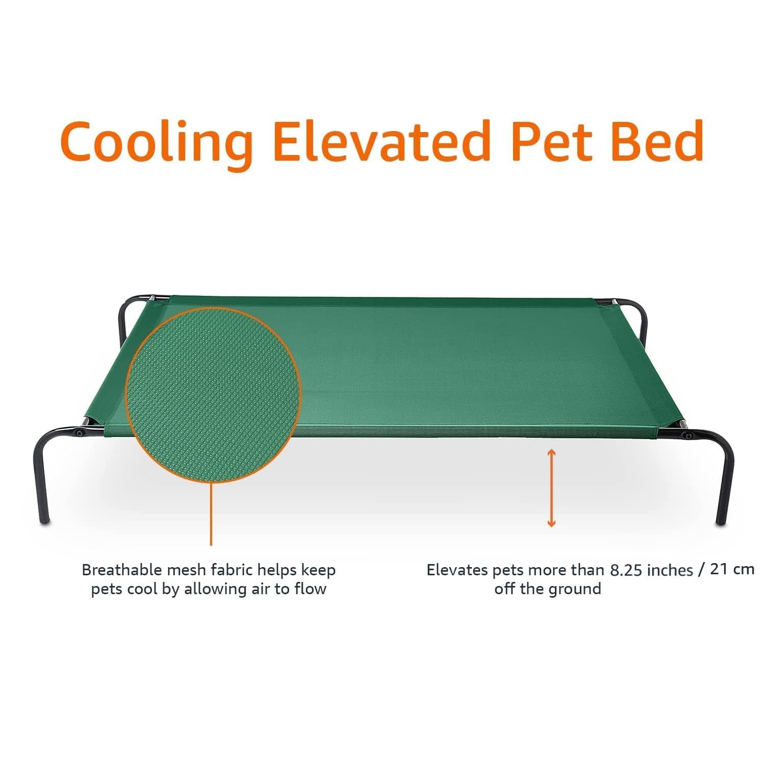 Amazon Basics cama para perros con marco de metal resistente y estabilidad