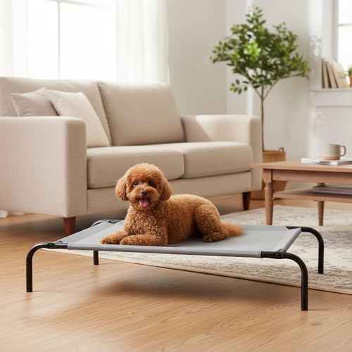 Limpieza rápida con agua del grifo en la cama elevable de Amazon Basics