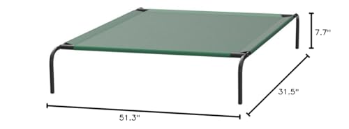 Limpieza rápida con agua del grifo para la cama elevada de Amazon Basics.